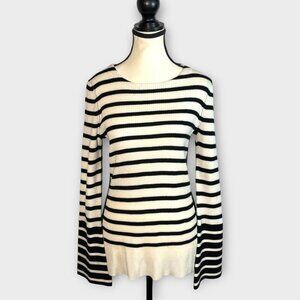 Krimson Klover Ivory Sweater MEDIUM Side Slits Bell Sleeves Wool Blend NEW